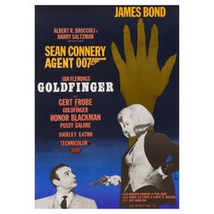 Affiche originale du film « Goldenfinger » de James Bond, suédois, 1965