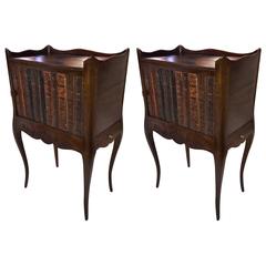 Antique Pair of Late 19th Century Napoleon III Fruitwood End Tables