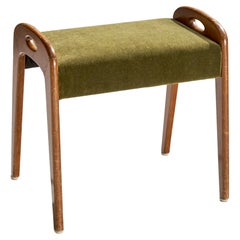 Diseñador sueco, Taburete, Madera, Mohair, Suecia, años 40