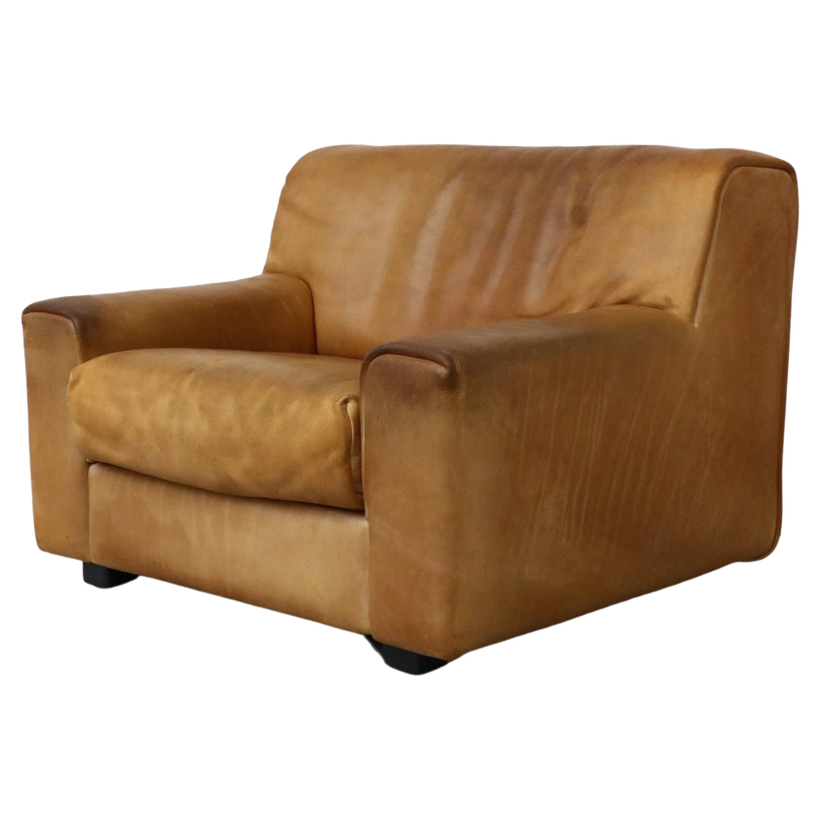 De Sede DS42 Buffalo Leather Lounge Chair in Warm Brown Leather