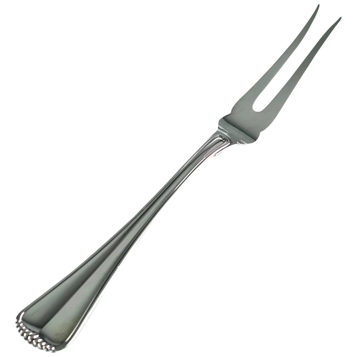 Buccellati Sterling Silver 'Milano' TwoTine Carving Fork For Sale at