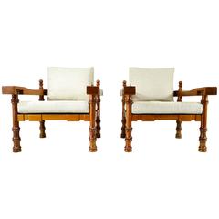 Pair of Mexican Armchairs in the Manner of Francisco Artigas