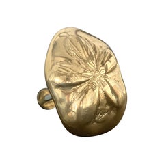 Flower Door Handle PYT031 handmade cast in brass