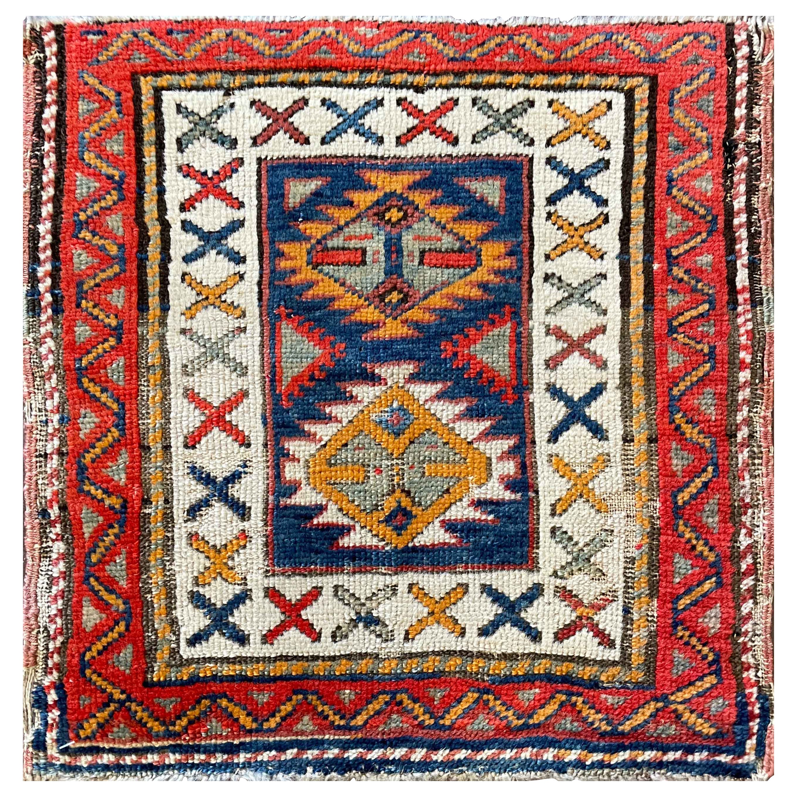 Tapis antique d'Anatolie Yastik Yastik, tel quel