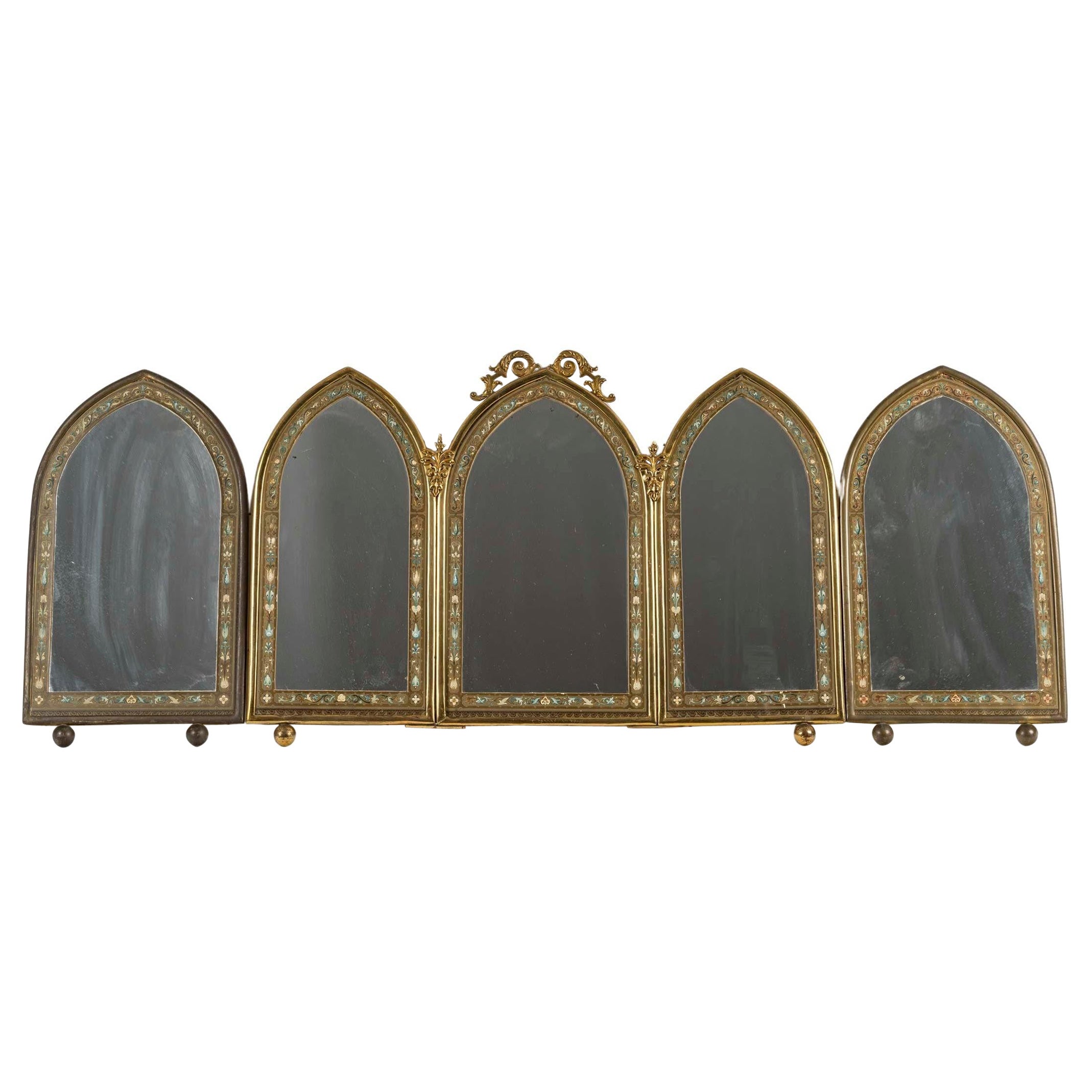 Set of Mirrors, Triptych Mirrors and a Pair of Mirrors, 19th Century. For Sale