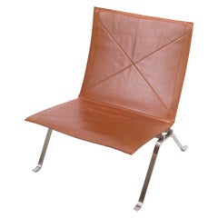 Lounge Chair Model PK22 Made In Walnut Elegance Leather By Poul Kjærholm