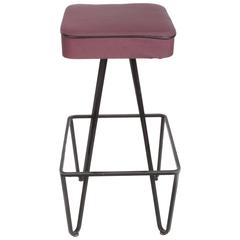 Six Wrought Iron Bar Stools after Frederick Weinberg 1