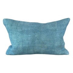 16 x 24 Cojín de cáñamo Cojín turco Cojín azul natural Funda de cojín #6216