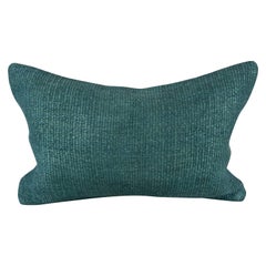16 x 24 Hemp Turkish Cushion Natural Grayish Blue Pillow Cushion Cover #6405