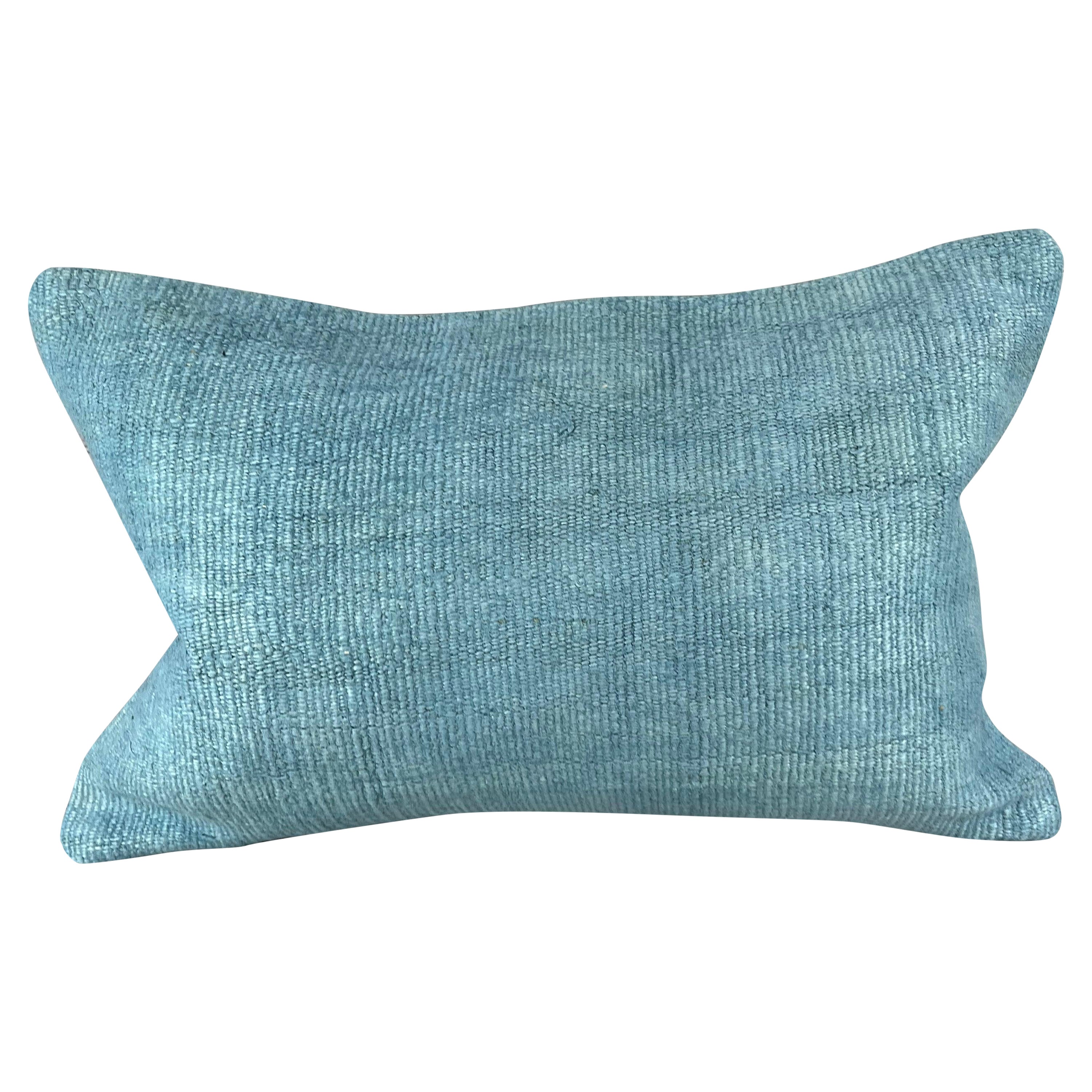 16 x 24 Cojín de cáñamo Cojín turco Cojín azul natural Funda de cojín #6218