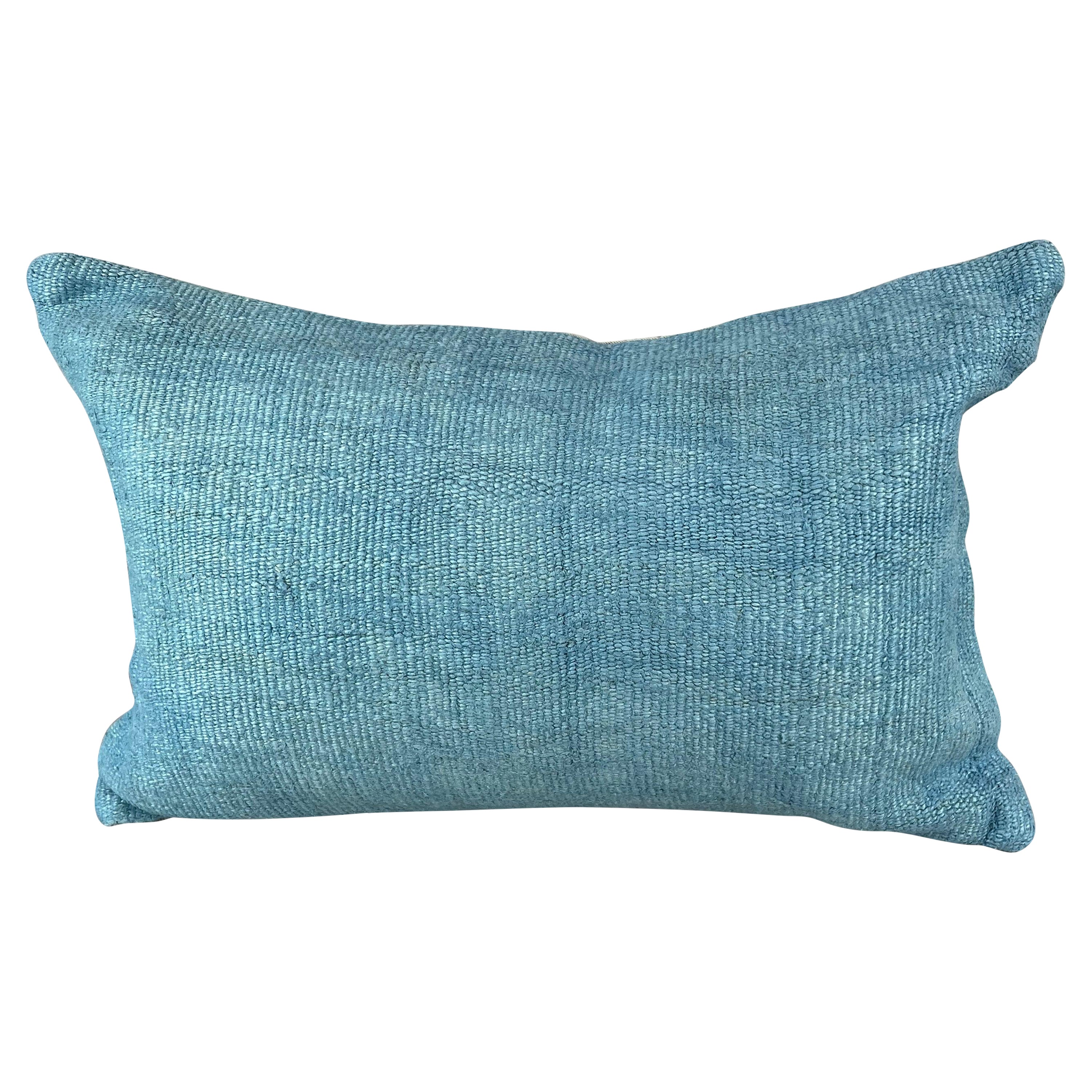 16 x 24 Cojín de cáñamo Cojín turco Cojín azul natural Funda de cojín #6221