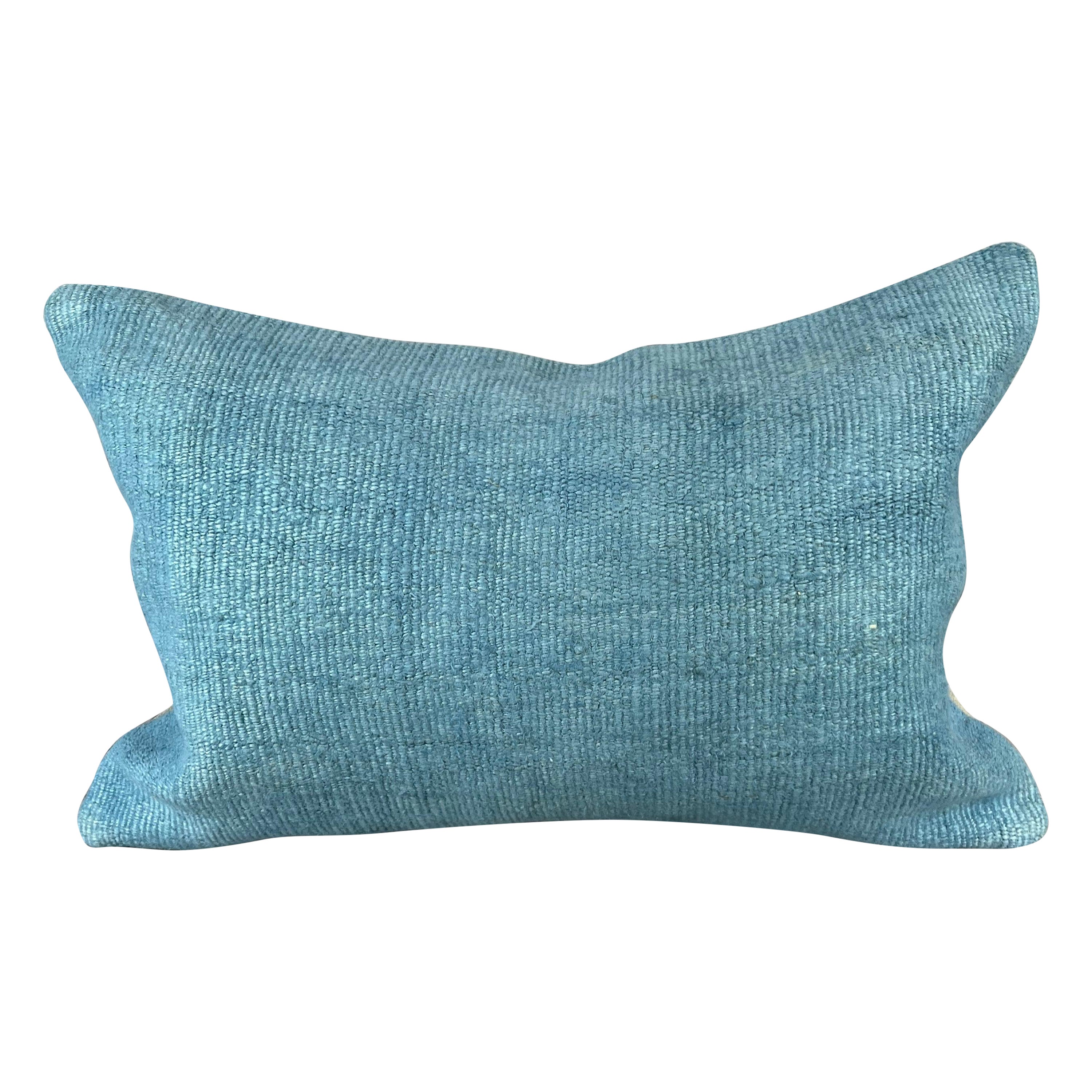 16 x 24 Cojín de cáñamo Cojín turco Cojín azul natural Funda de cojín #6212