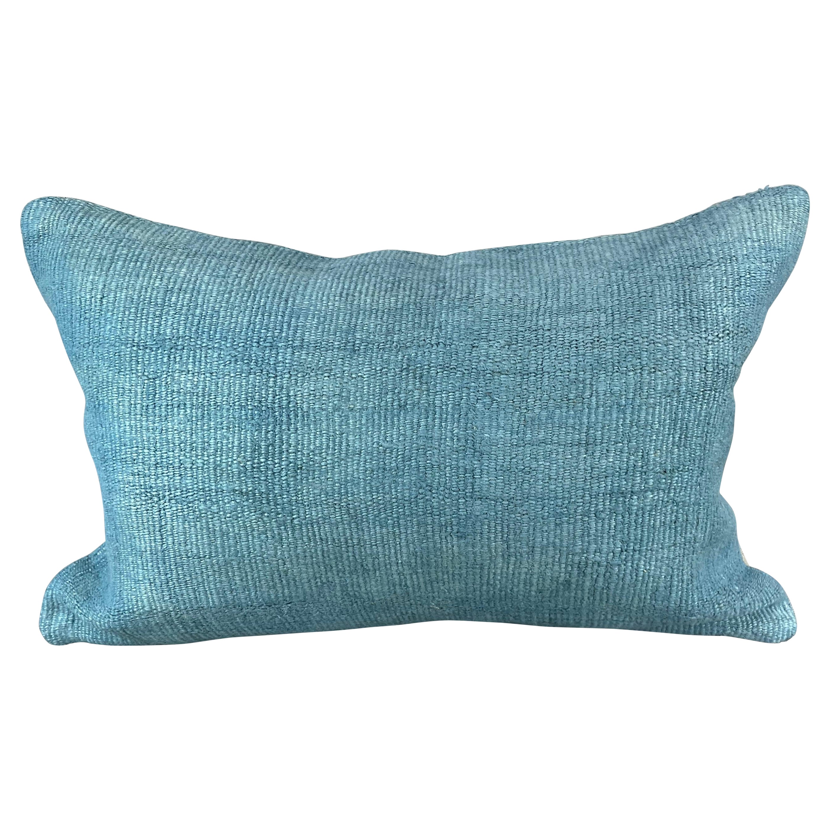 16 x 24 Cojín de cáñamo Cojín turco Cojín azul natural Funda de cojín #6215
