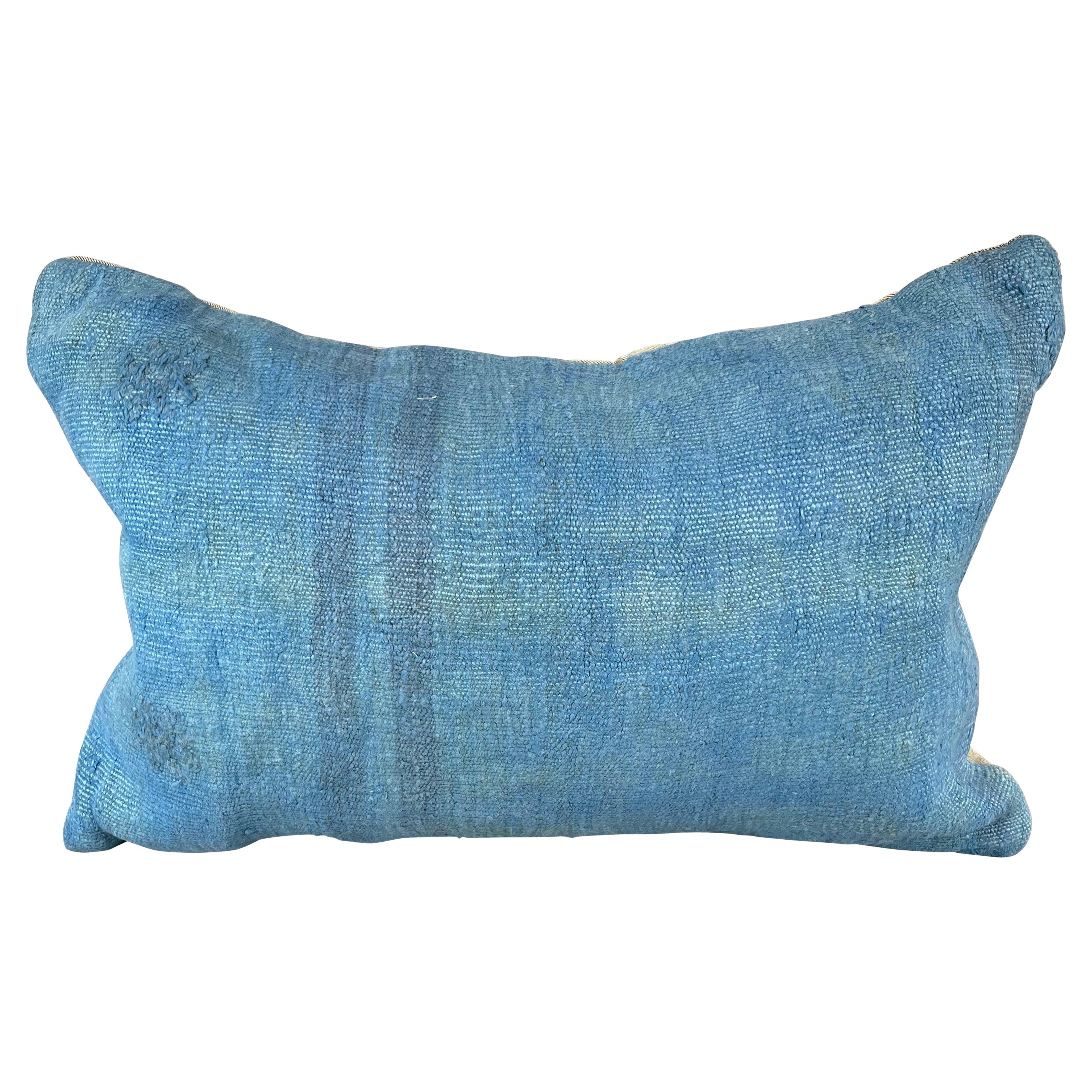 16 x 24 Hemp Pillow Turkish Cushion Natural Blue Pillow Cushion Cover #6235