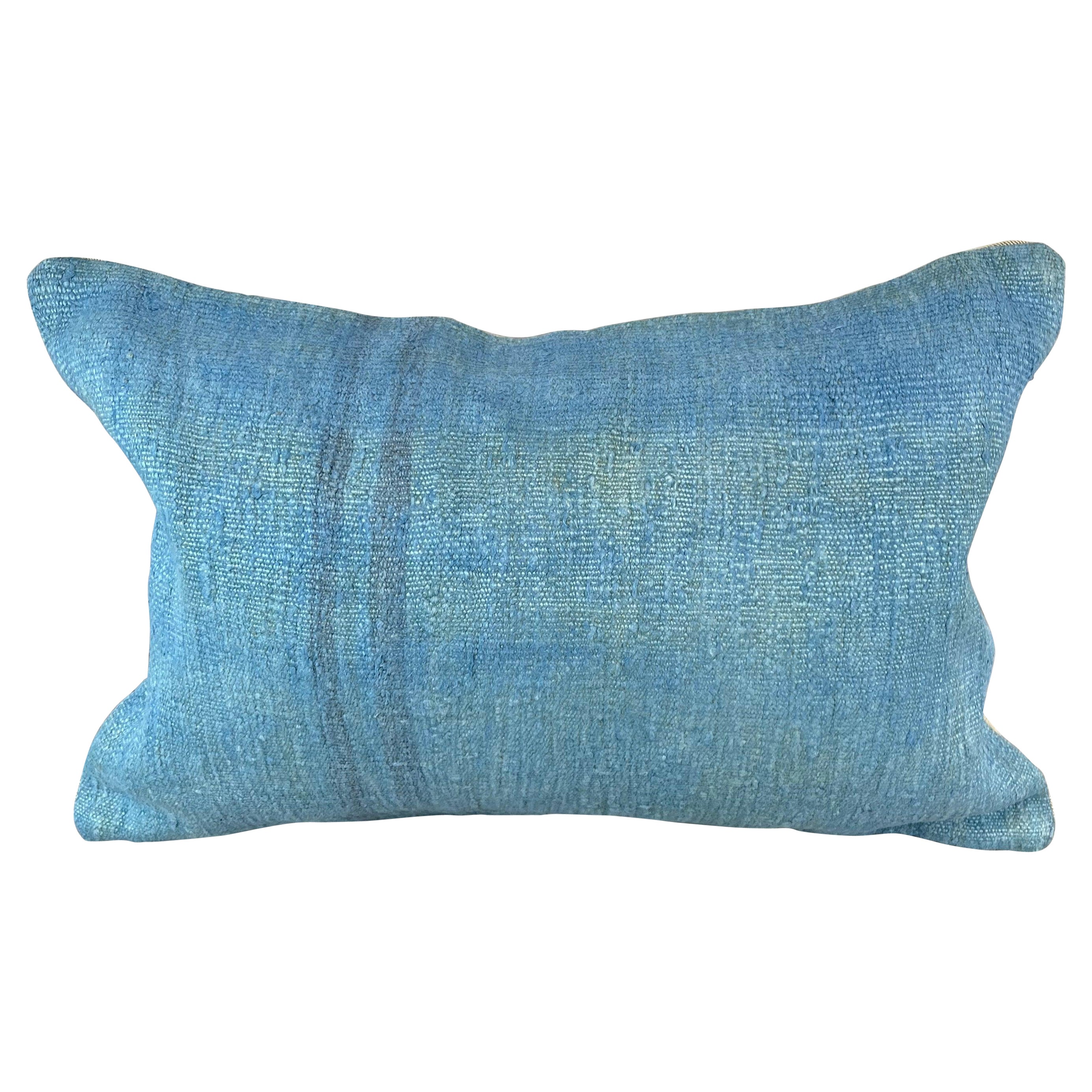 16 x 24 Cojín de cáñamo Cojín turco Cojín azul natural Funda de cojín #6229 en venta