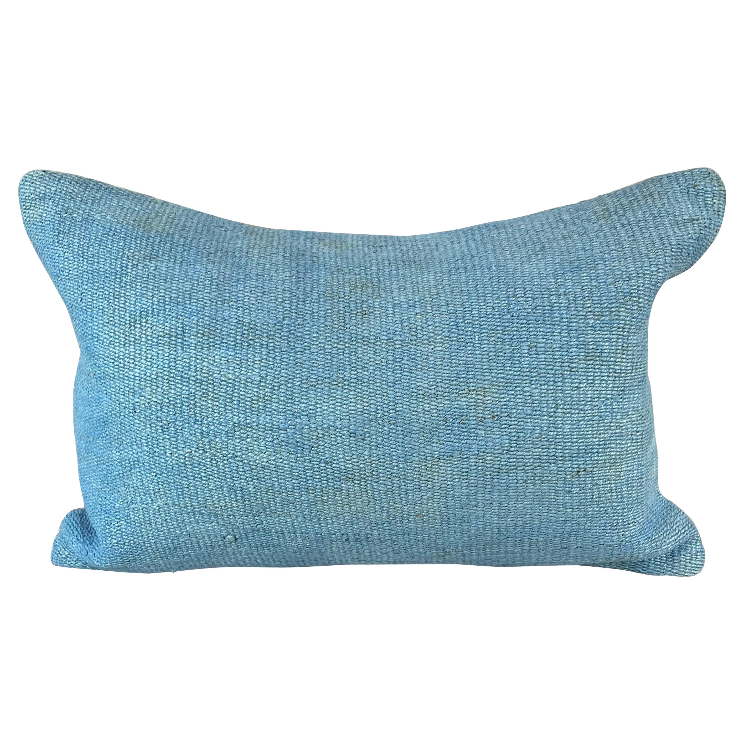 16 x 24 Cojín de cáñamo Cojín turco Cojín azul natural Funda de cojín #6227