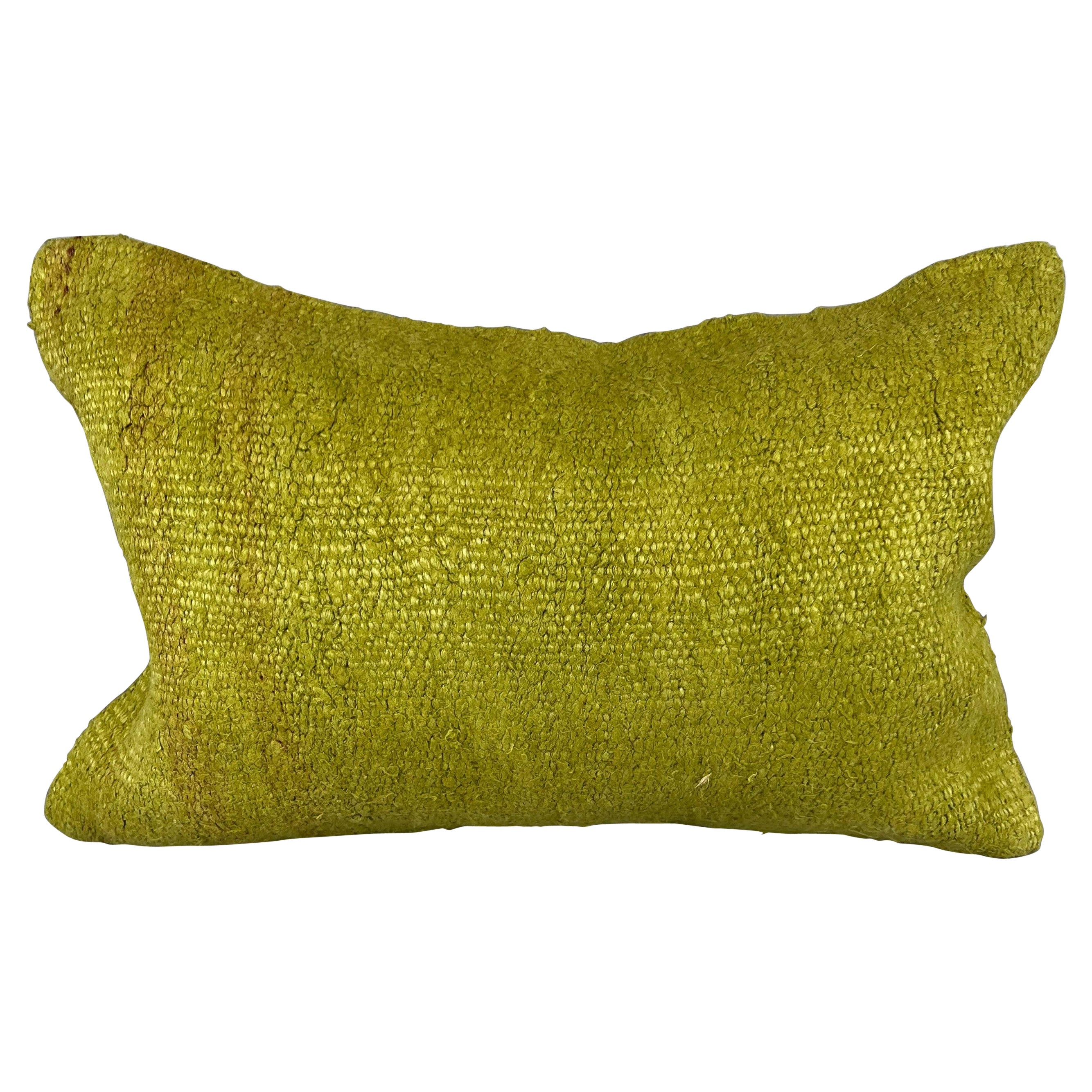 16 x 24 Almohada de cáñamo Cojín turco Almohada verde natural Funda de cojín #6389