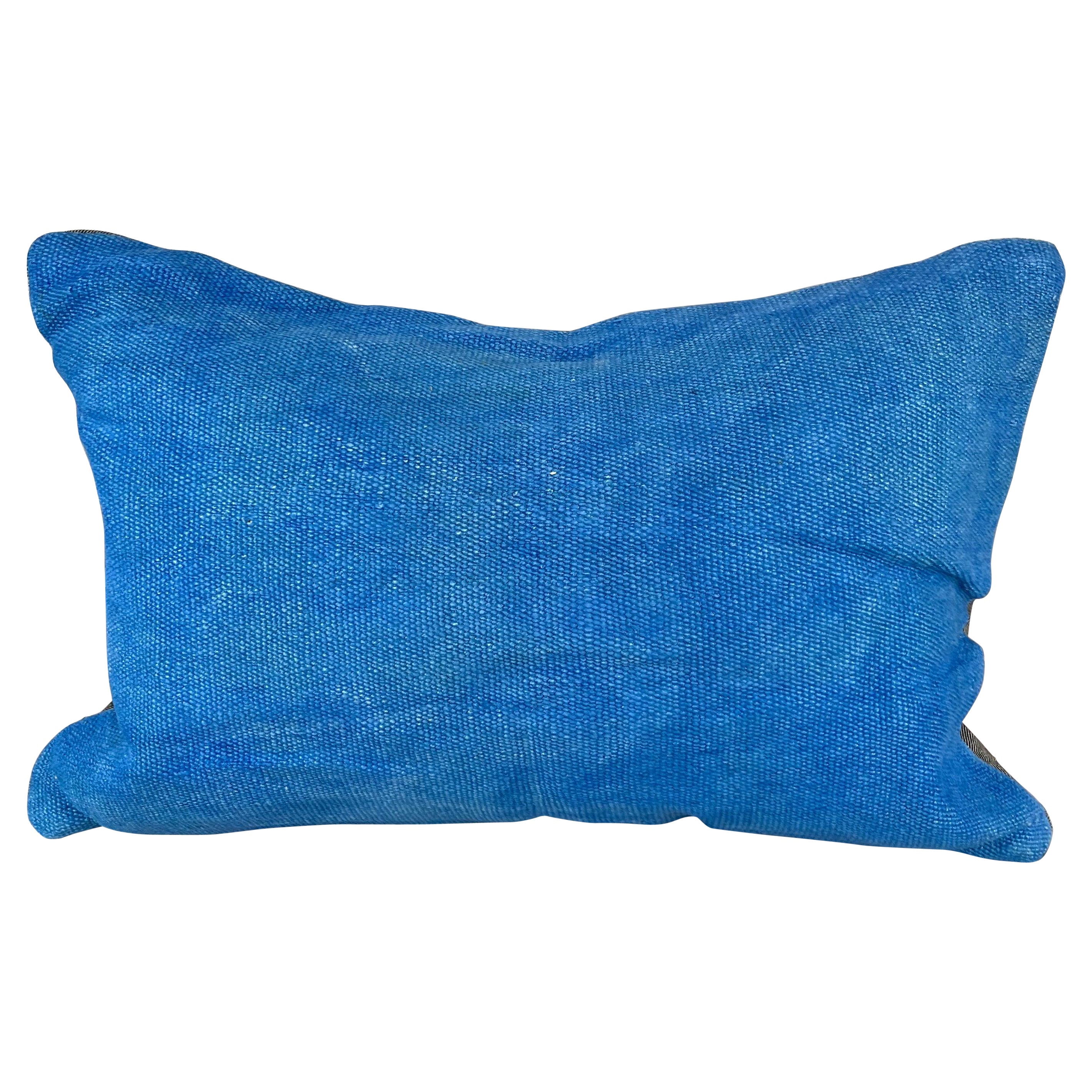 16 x 24 Hemp Pillow Turkish Cushion Natural Blue Pillow Cushion Cover #6242