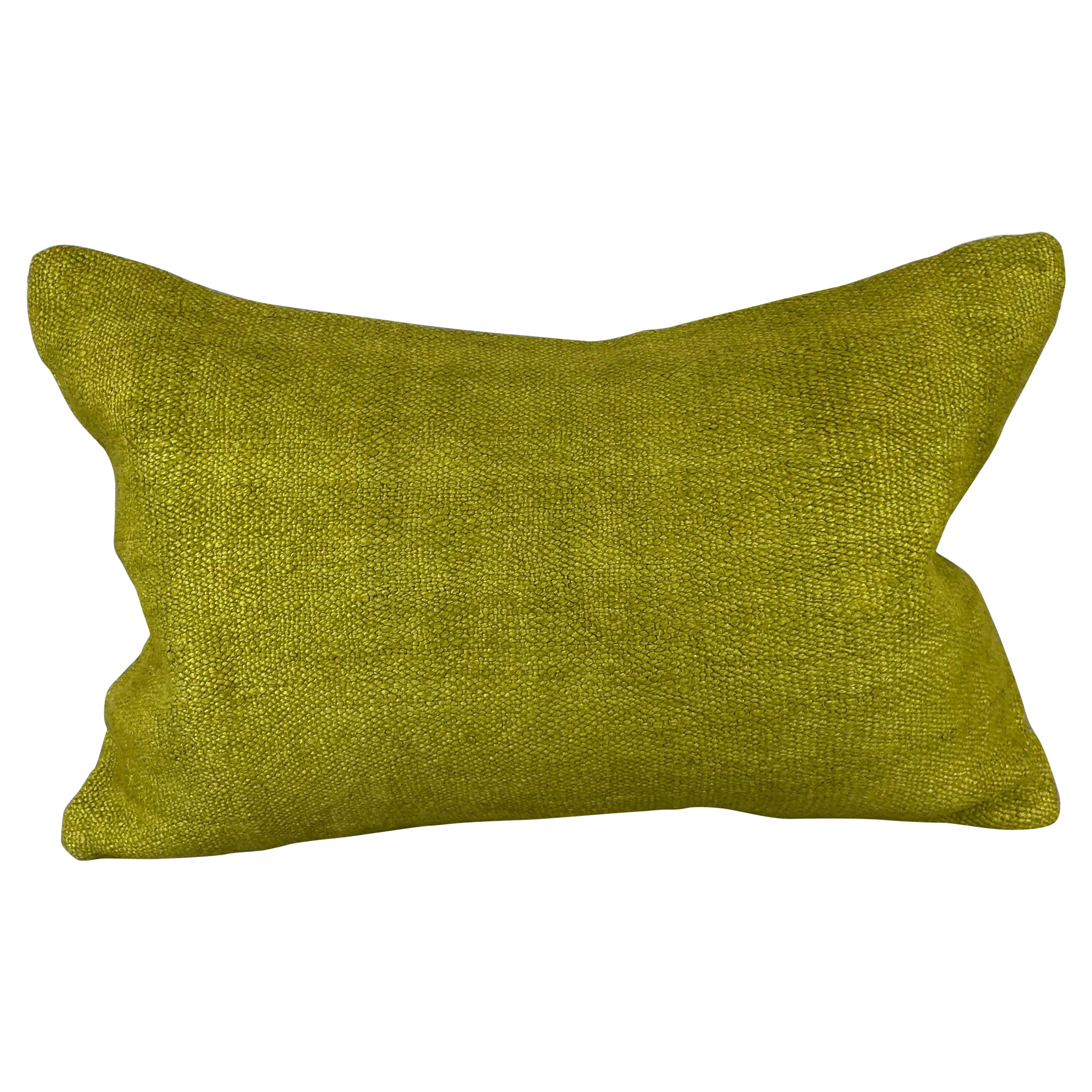 16 x 24 Almohada de cáñamo Cojín turco Almohada verde natural Funda de cojín #6387