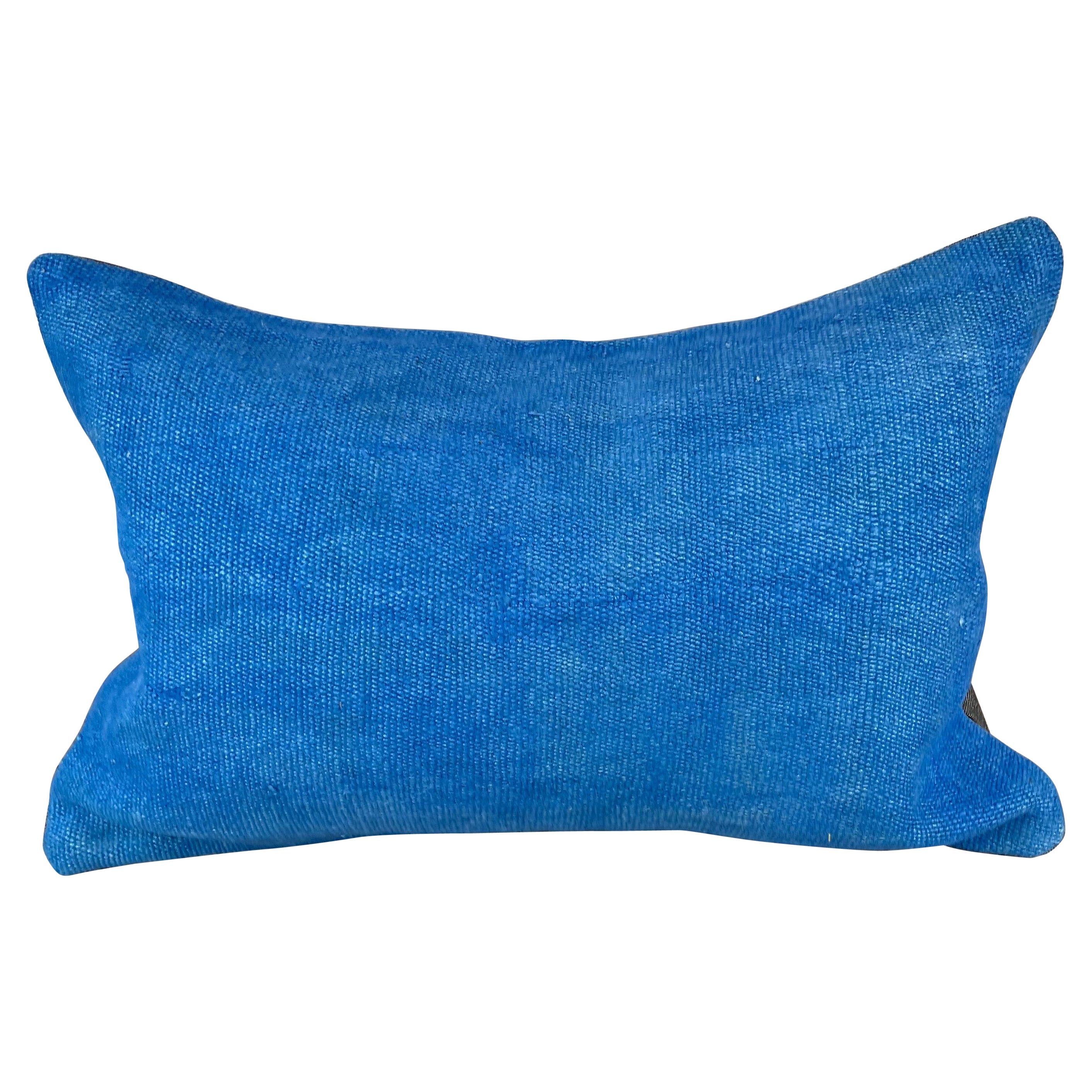 16 x 24 Cojín de cáñamo Cojín turco Cojín azul natural Funda de cojín #6255