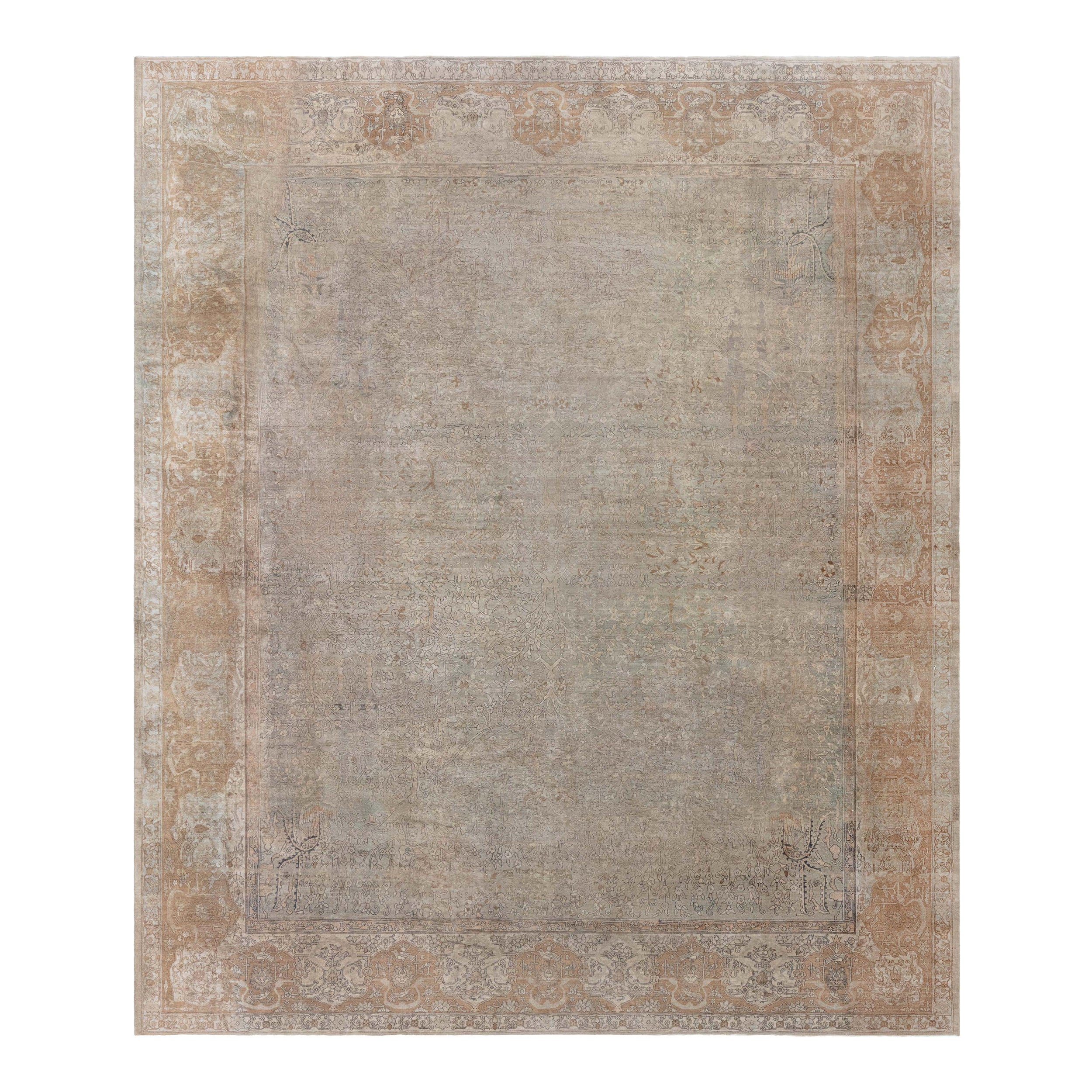 Doris Leslie Blau Antique Indian Handmade Wool Rug