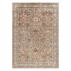 Doris Leslie Blau Antique Persian Malayer Brown Tapis de laine tissé à la main par Doris Leslie Blau