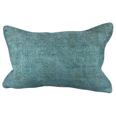 16 x 24 Hemp Turkish Natural Grayish Turquoise Pillow Cushion Cover #6042