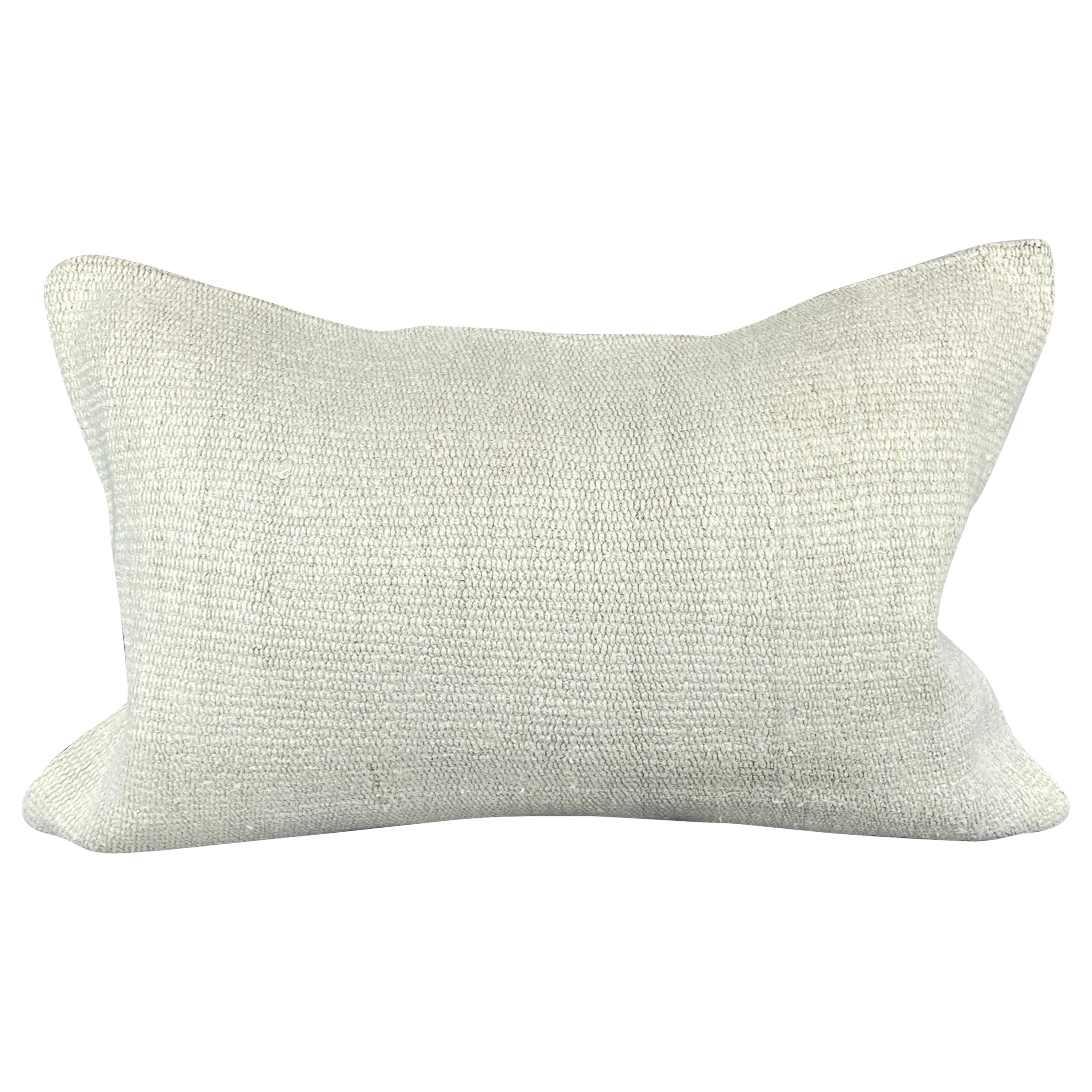 16 x 24 Cojín de cáñamo Cojín turco Cojín blanco natural Funda de cojín #6131