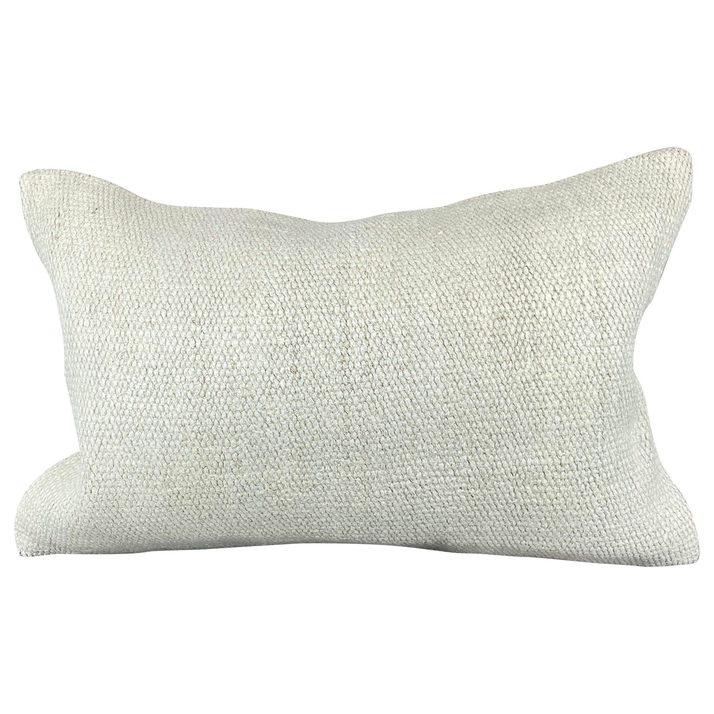 16 x 24 Cojín de cáñamo Cojín turco Cojín blanco natural Funda de cojín #6129