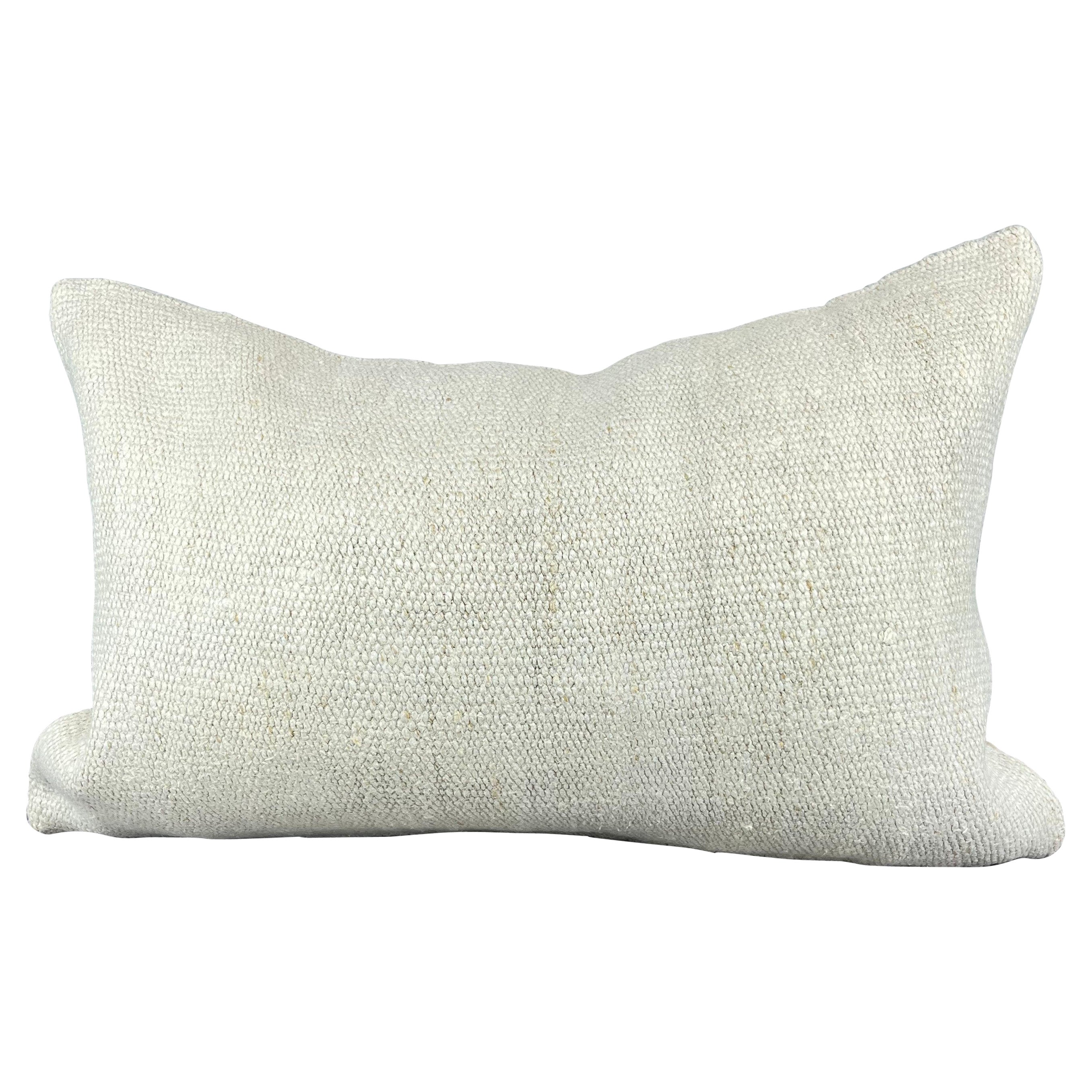 16 x 24 Hemp Pillow Turkish Cushion Natural White Pillow Cushion Cover #6110