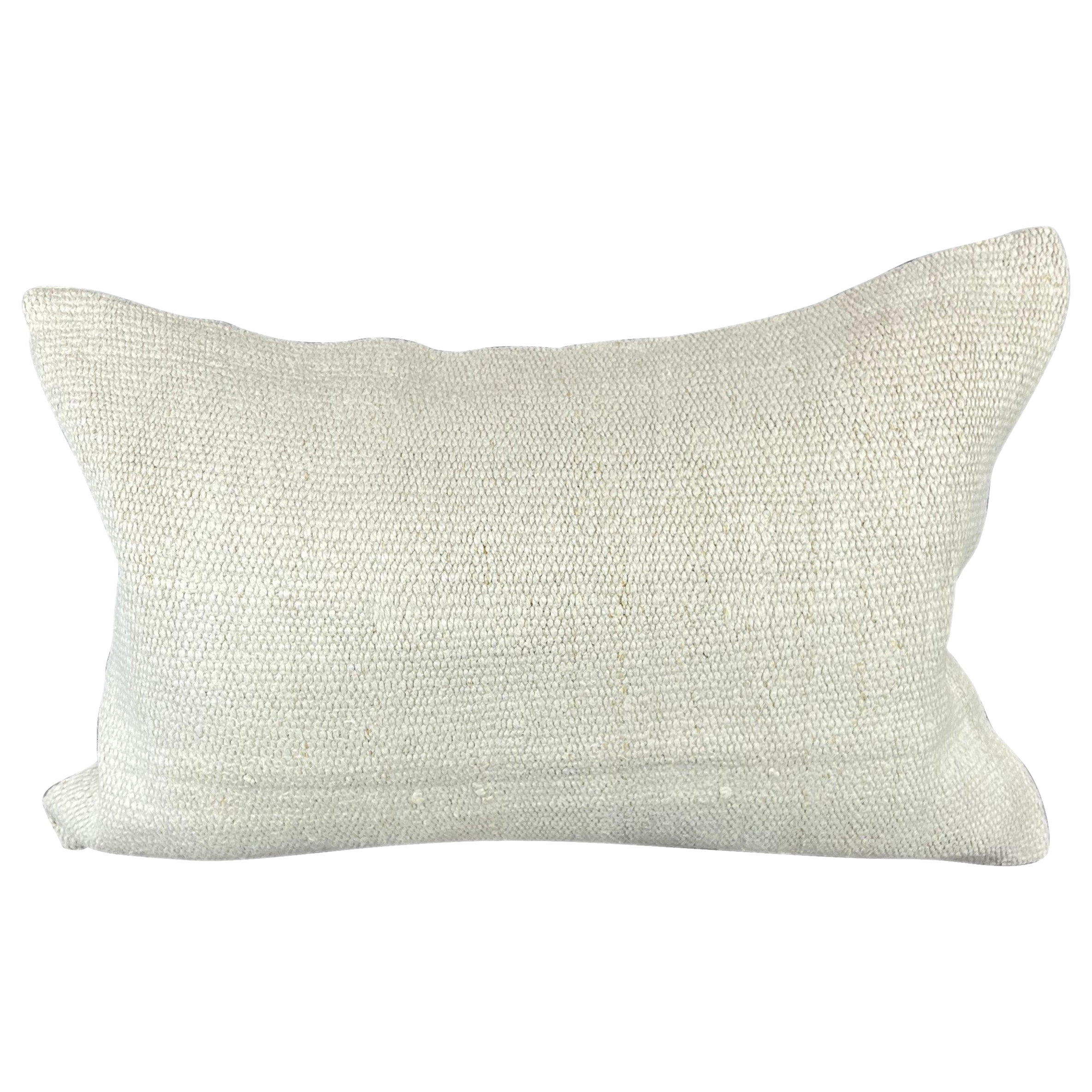16 x 24 Cojín de cáñamo Cojín turco Cojín blanco natural Funda de cojín #6157