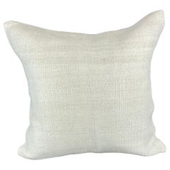 20 x 20 Hemp Türkisches Kissen, natürliches grauweißes Kissen-Kissenbezug mit natürlichem Saum #6494