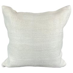 20 x 20 Cojín Turco de Cáñamo Blanco Grisáceo Natural Funda de Cojín #6493