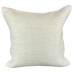 20 x 20 Cojín Turco de Cáñamo Blanco Grisáceo Natural Funda de Cojín #6490