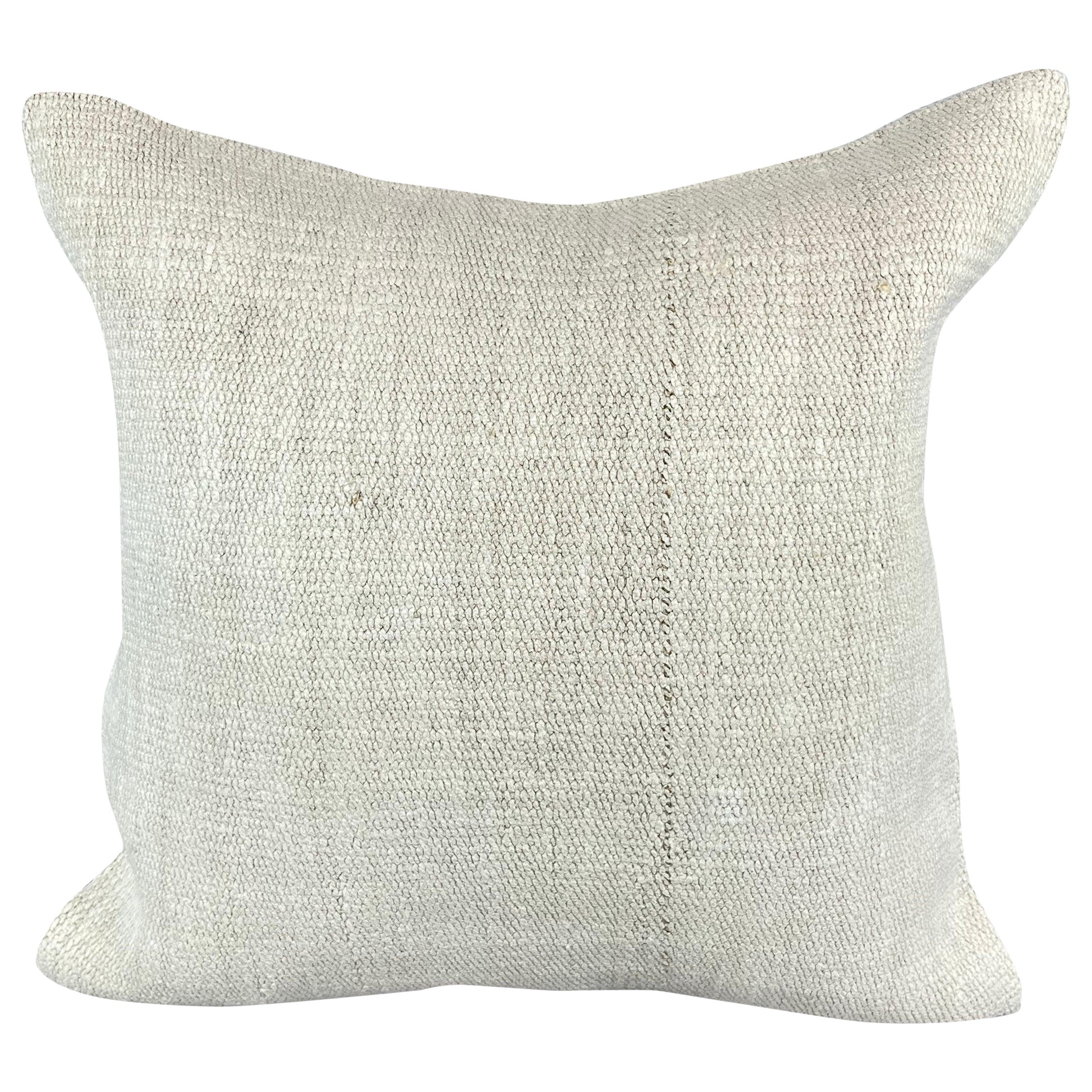20 x 20 Hemp Türkisches Kissen, natürliches grauweißes Kissen, Kissenbezug #6485