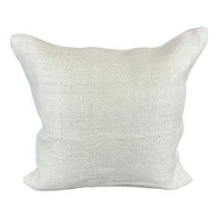 20 x 20 Zoll Türkisches Kissen mit natürlichem grauweißem Kissen-Kissenbezug mit Saum #6591