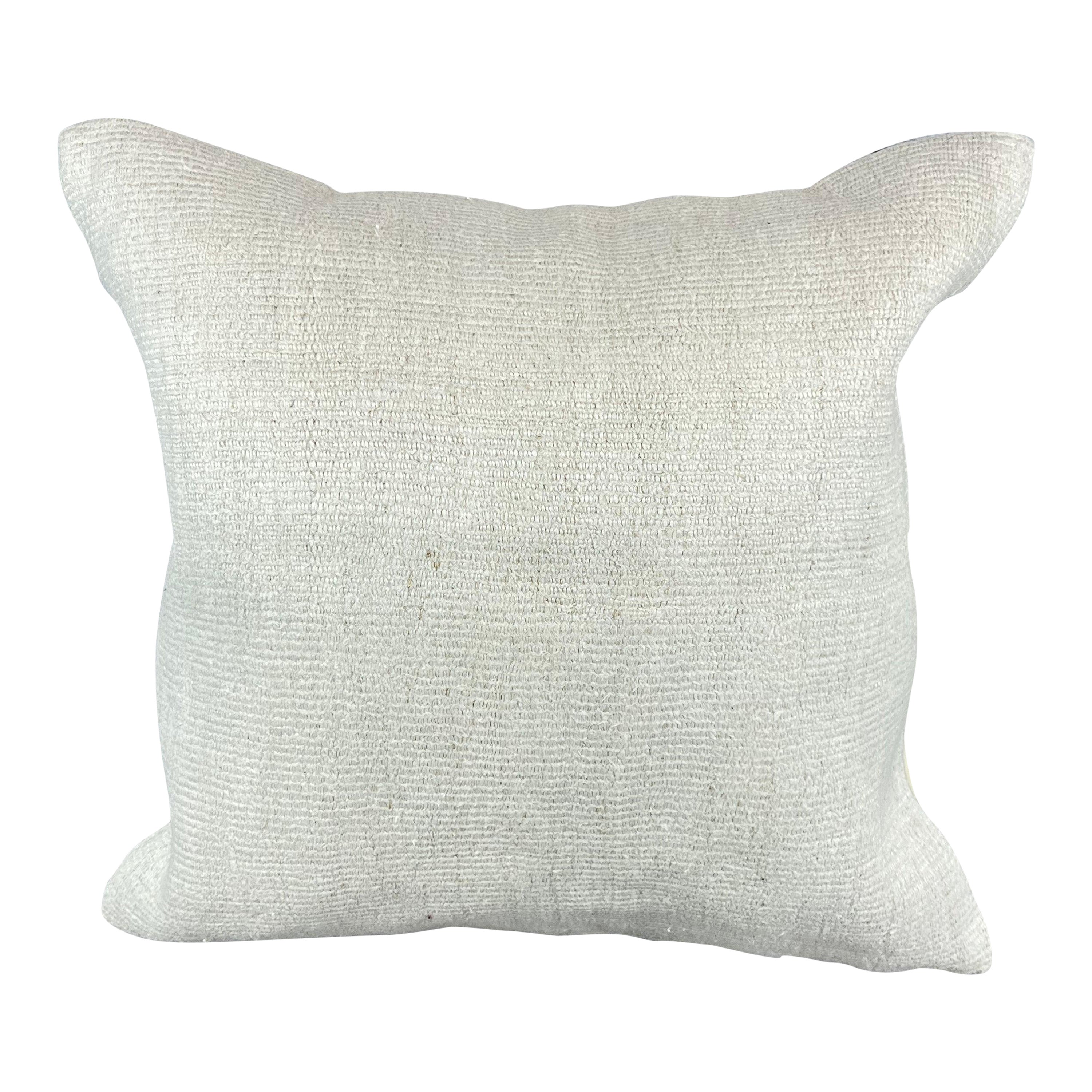 20 x 20 Hemp Türkisches Kissen, natürliches grauweißes Kissen-Kissenbezug #6479