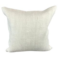 20 x 20 Cojín Turco de Cáñamo Blanco Grisáceo Natural Funda de Cojín #6561