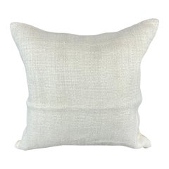 20 x 20 Cojín Turco de Cáñamo Blanco Grisáceo Natural Funda de Cojín #6573