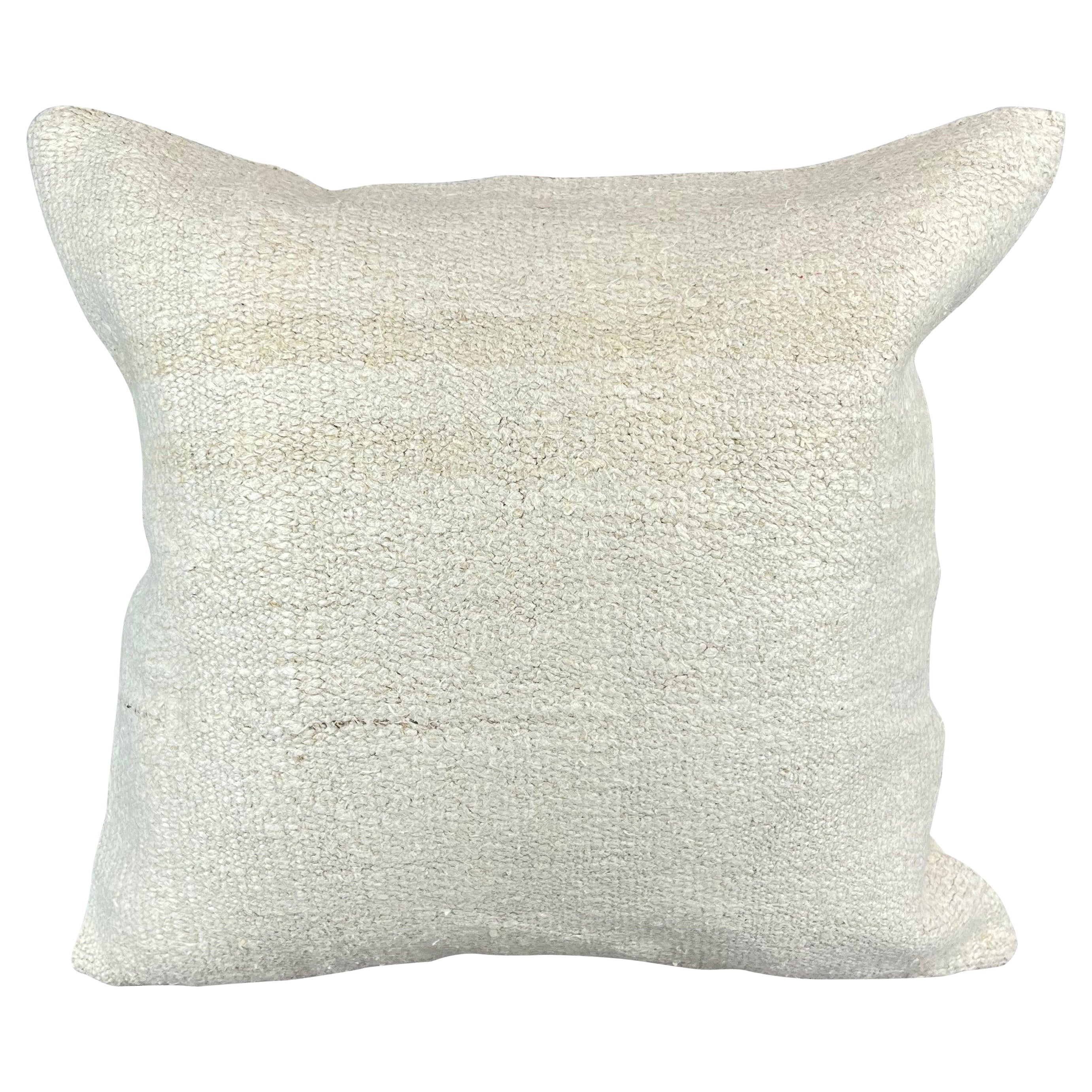 20 x 20 Cojín Turco de Cáñamo Blanco Grisáceo Natural Funda de Cojín #6568