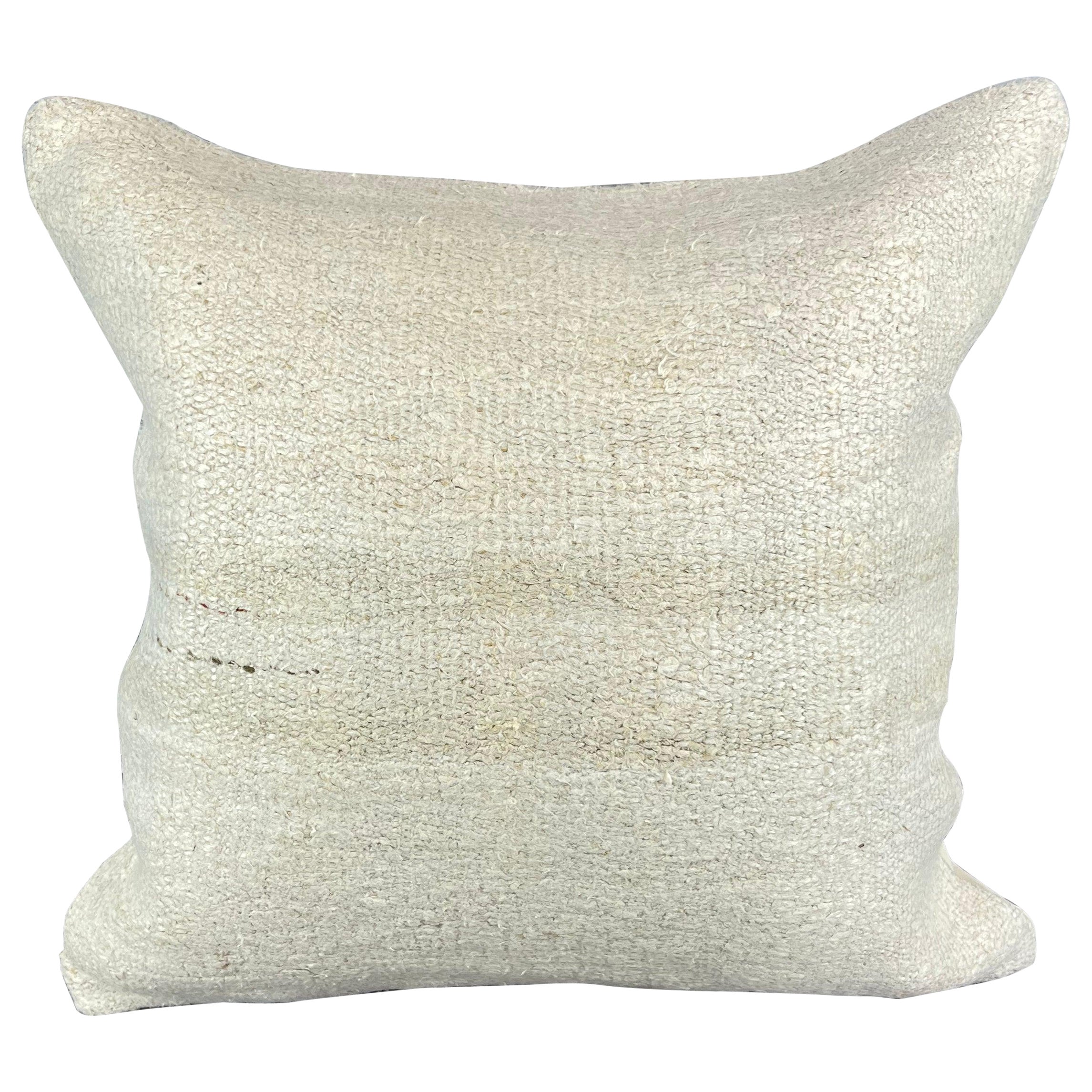 20 x 20 Hemp Türkisches Kissen, natürliches grauweißes Kissen-Kissenbezug #6567 im Angebot