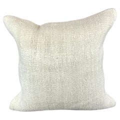20 x 20 Hemp Türkisches Kissen, natürliches grauweißes Kissen-Kissenbezug mit natürlichem Saum #6558