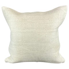 20 x 20 Hemp Türkisches Kissen, natürliches grauweißes Kissen-Kissenbezug mit natürlichem Saum #6571
