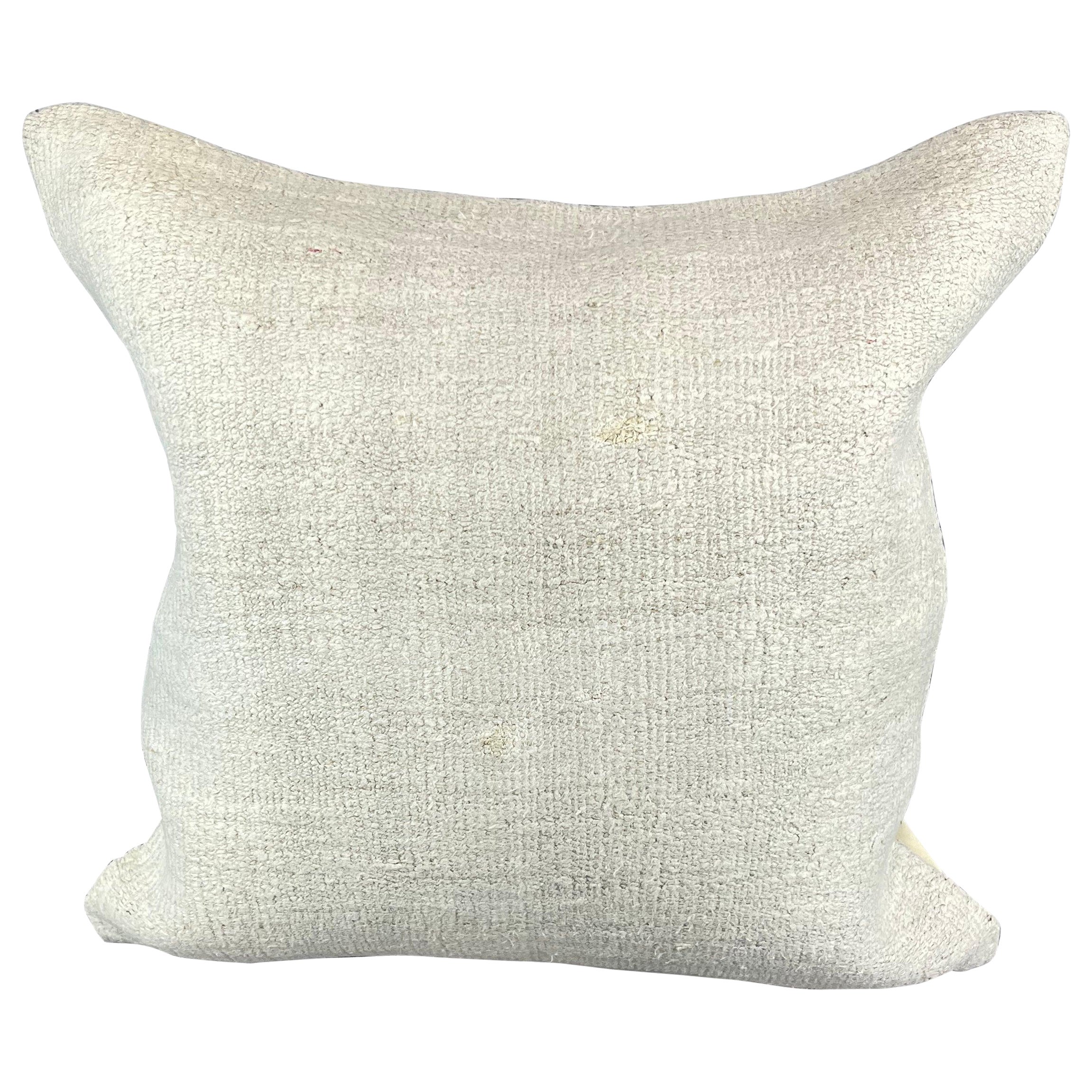 Coussin de coussin turc à ourlet 20 x 20, blanc naturel grisâtre, couvercle n° 6569