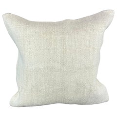 20 x 20 Cojín Turco de Cáñamo Blanco Grisáceo Natural Funda de Cojín #6556