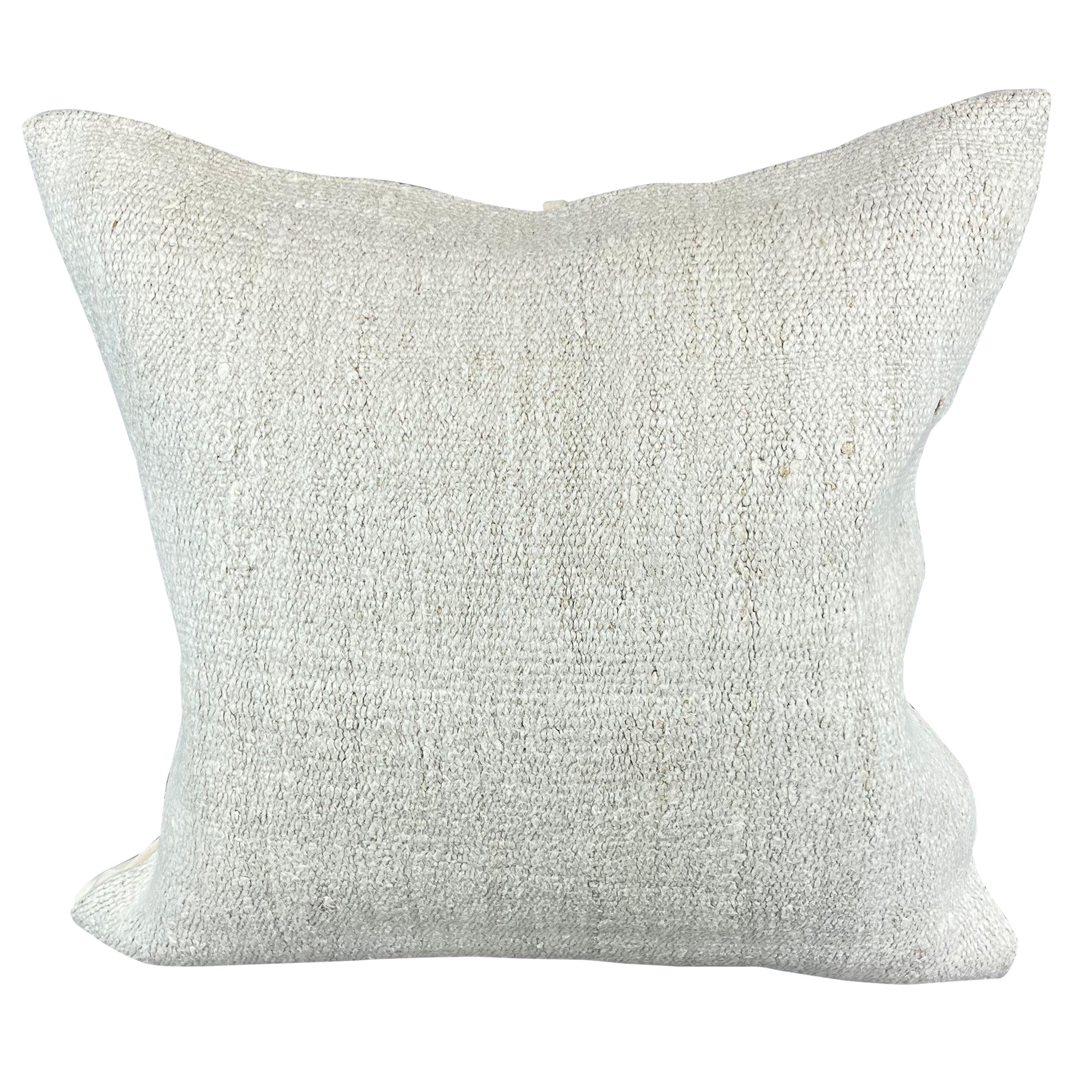 20 x 20 Cojín Turco de Cáñamo Blanco Grisáceo Natural Funda de Cojín #6554