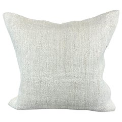 Coussin de coussin turc à ourlet 20 x 20, blanc naturel grisâtre, couvercle de coussin n°6554