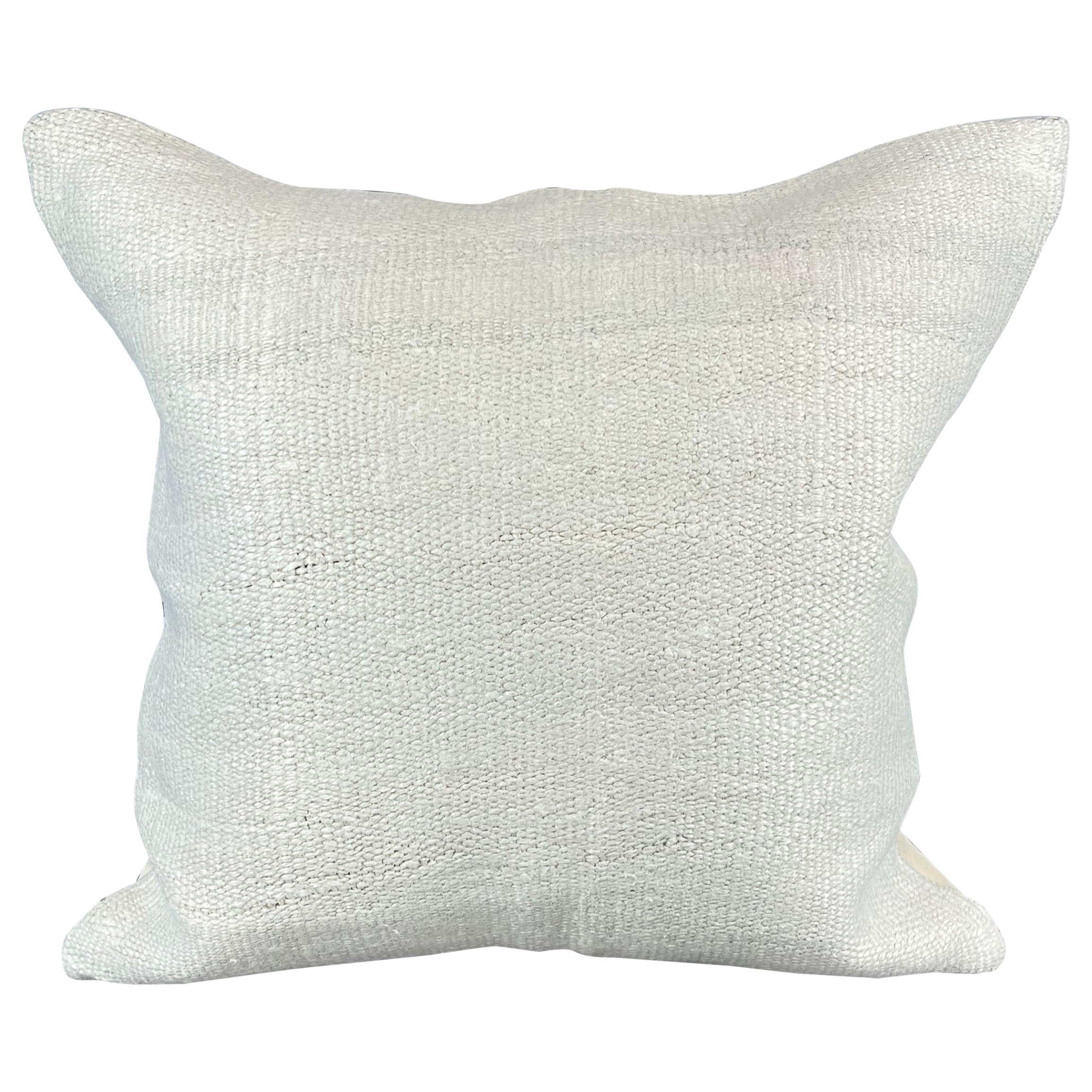 20 x 20 Cojín Turco de Cáñamo Blanco Grisáceo Natural Funda de Cojín #6552 en venta