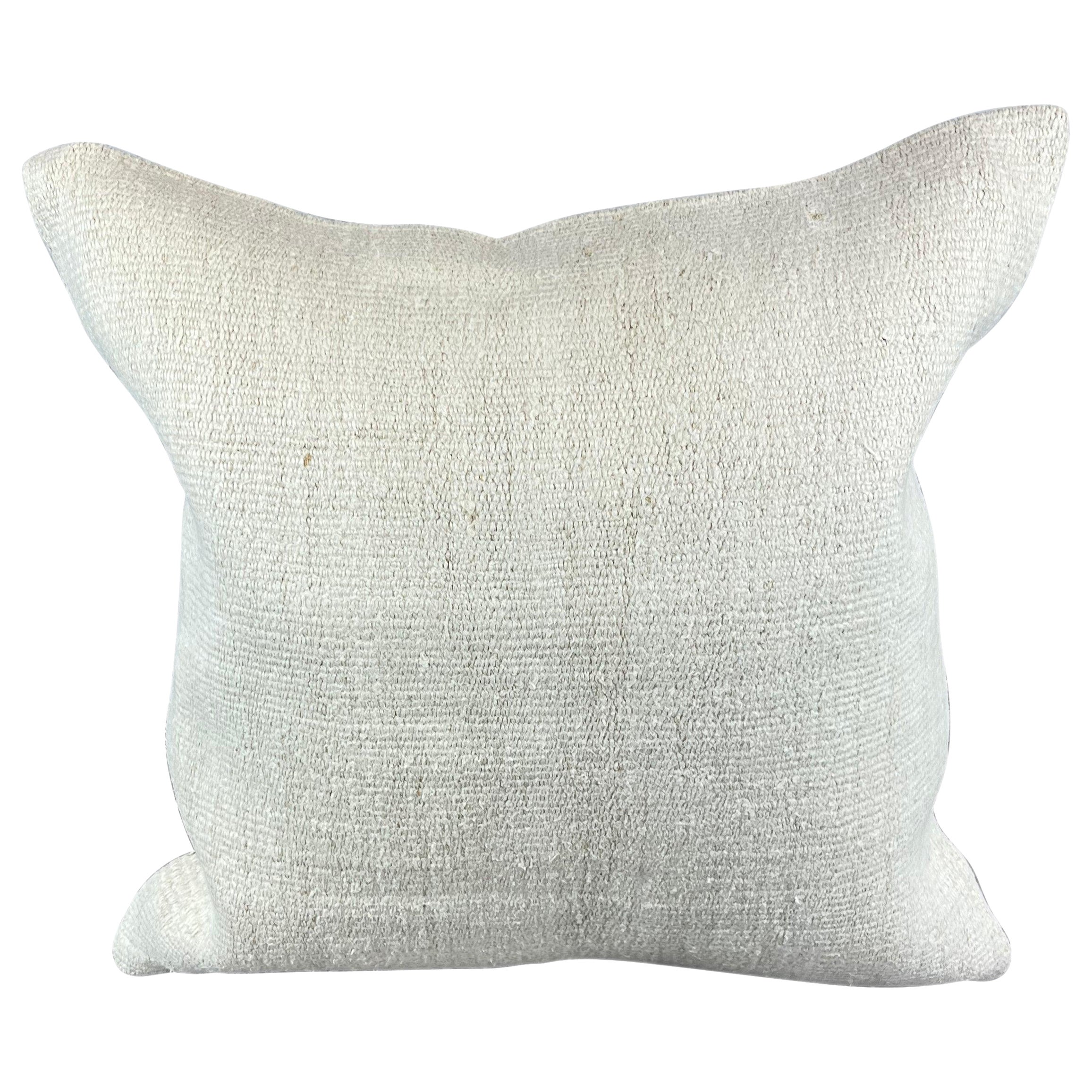 Coussin de coussin turc à ourlet 20 x 20, blanc naturel grisâtre, couvercle n° 6508