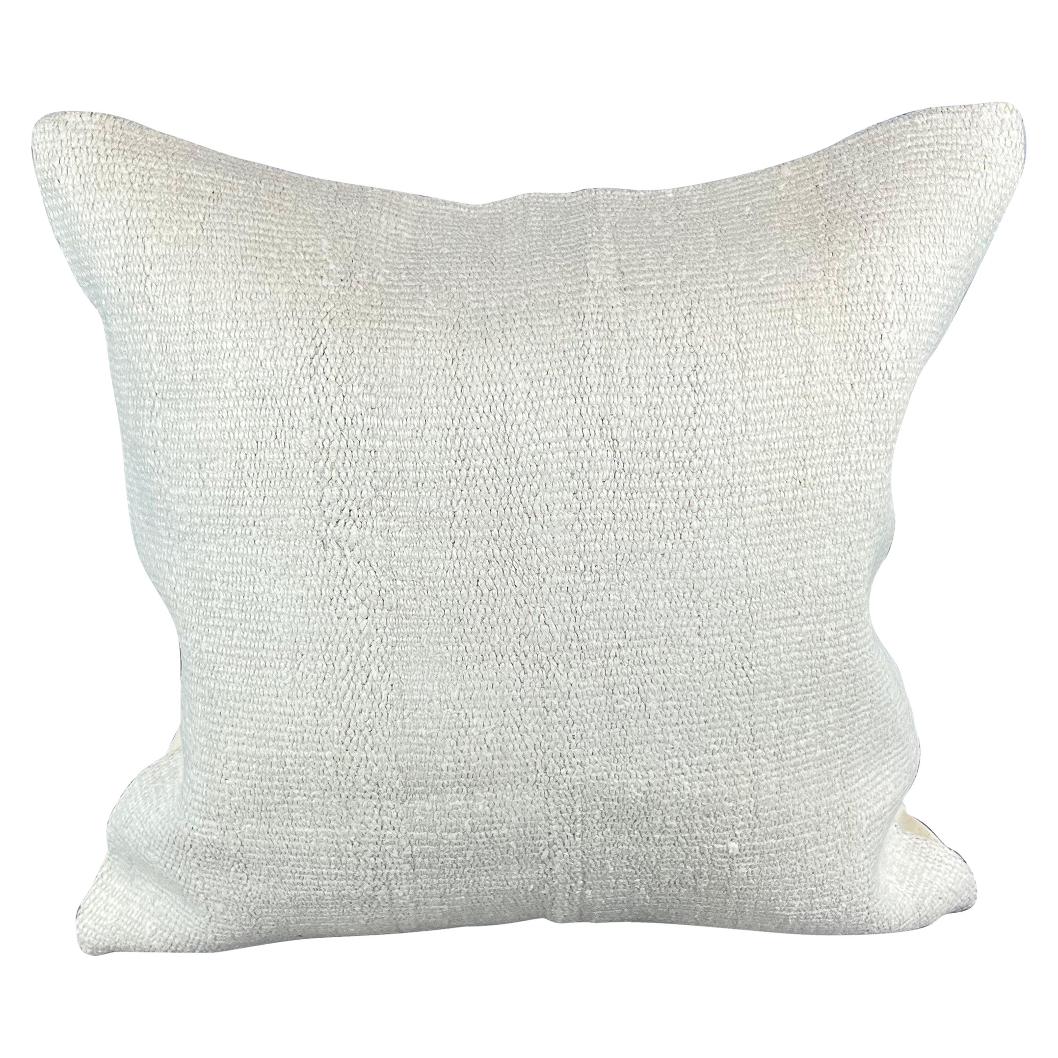 Coussin de coussin turc à ourlet 20 x 20, blanc naturel grisâtre, couvercle n° 6548